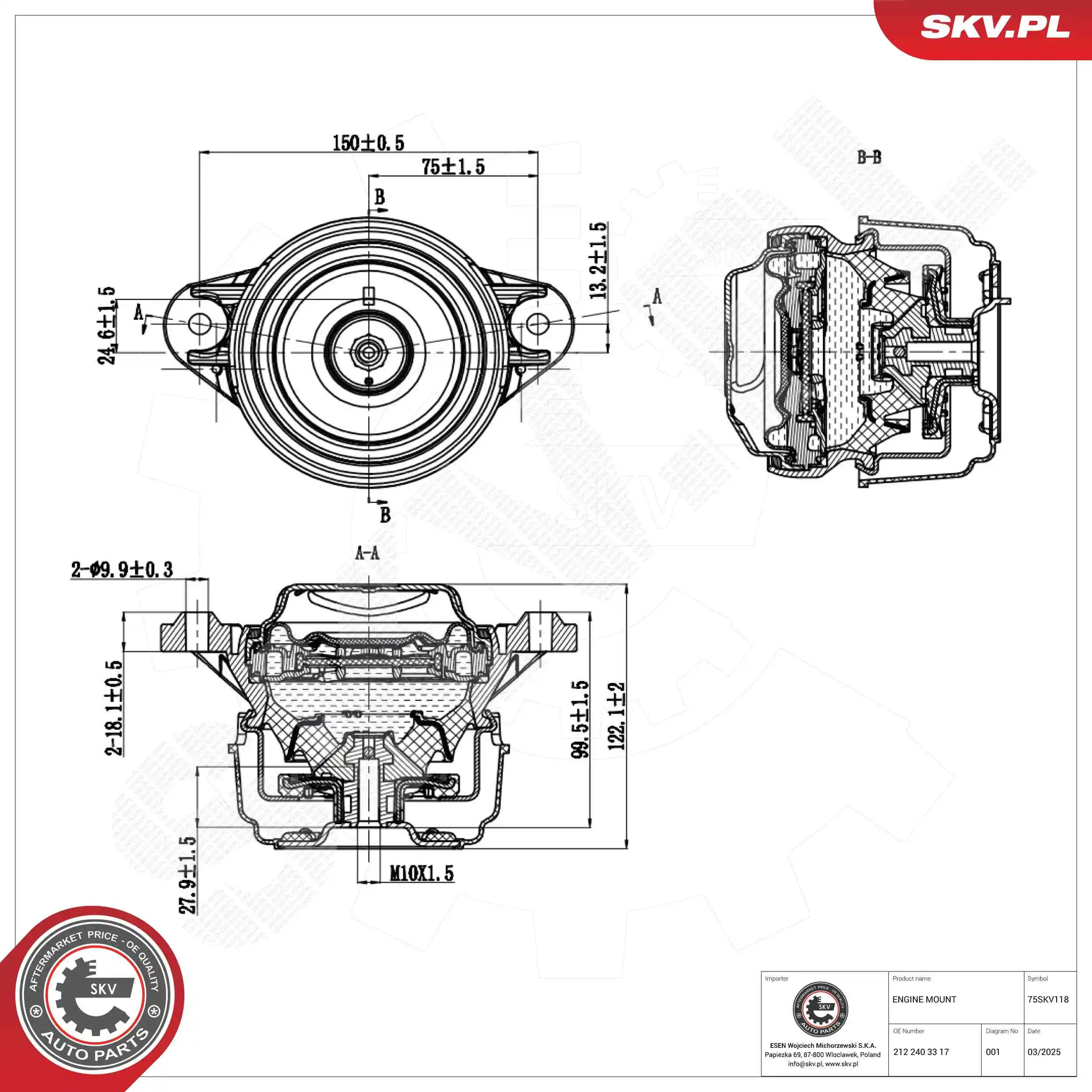 Mounting, engine